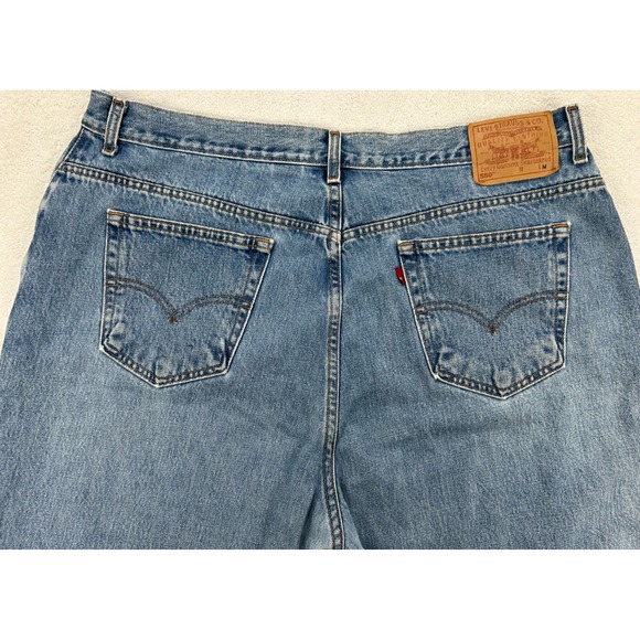 Levi's 550 Jean Men 38x29 Blue Relaxed Fit Tapered Leg Denim Light Wash VTG READ - Picture 1 of 14